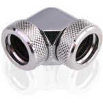 Raccord tube rigide 90° argent - 14mm
