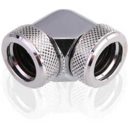 Raccord tube rigide 90° argent - 14mm