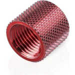 Raccord tube rigide droit rouge - 14mm