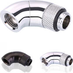 Fitting arrondi rotatif 90° argent - 14mm