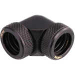 Raccord tube rigide 90° noir - 14mm