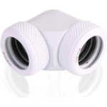 Raccord tube rigide 90° blanc - 14mm