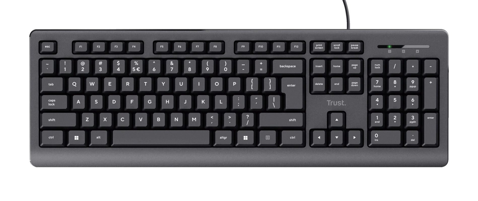 a8906058-5058-46ad-a328-3a86807a56c2 Trust Primo Clavier Filaire AZERTY Français – Image 1