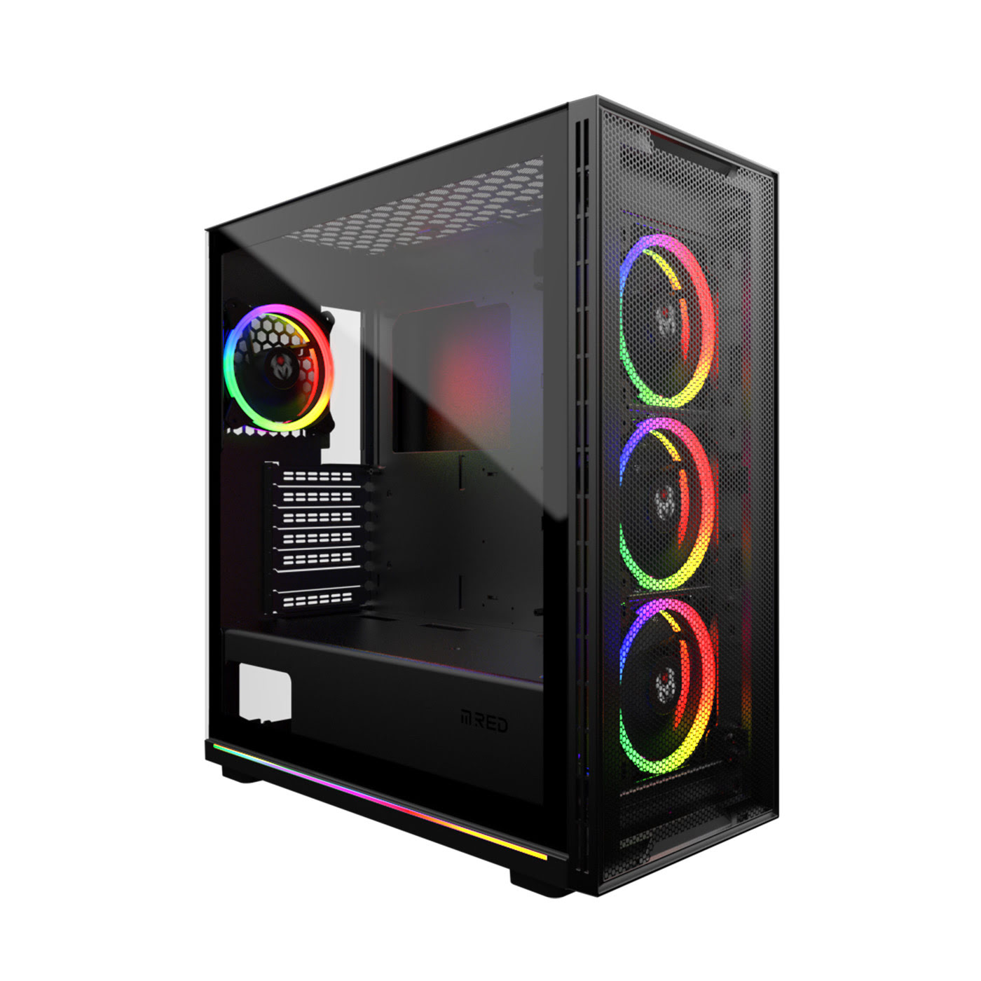 ba9bfd25-6e66-455c-8bc0-1b55b8338884 M.RED BLACK DESTROYER Gamma-G - ARGB - MT/ATX – Image 1