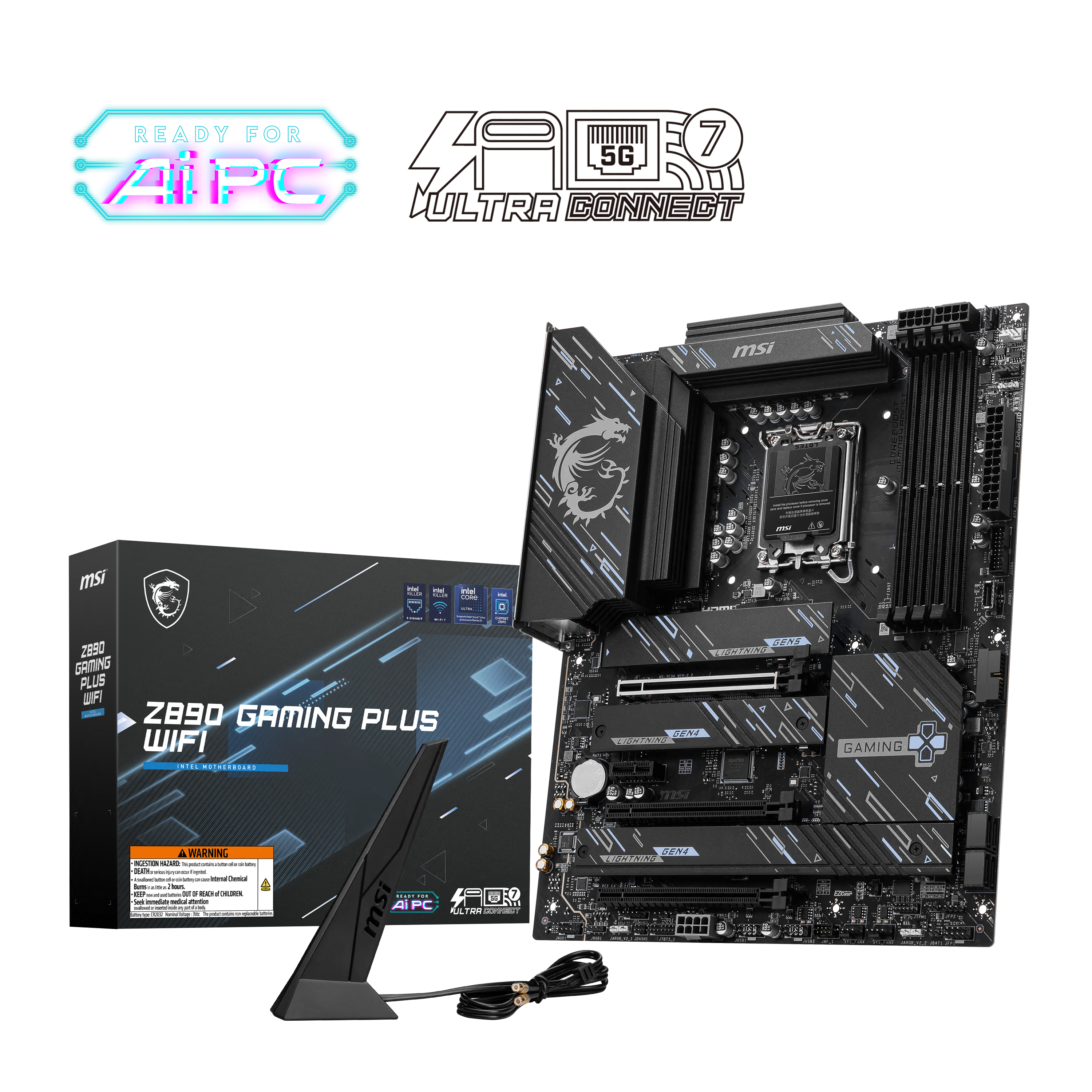 cbbc504e-d0c7-4e55-b597-ff73726b82b1 MSI Z890 GAMING PLUS WIFI – Image 1