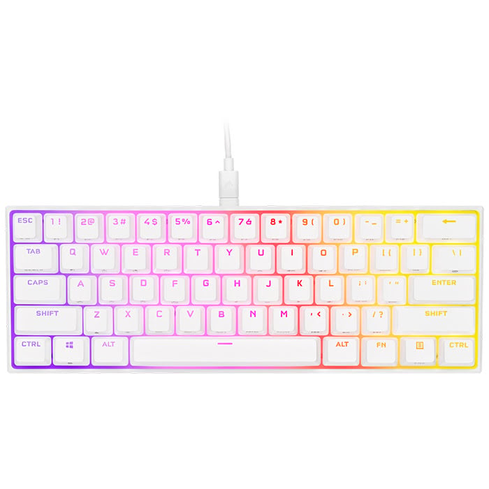 dbc76f97-1589-46ce-bca6-bcfa54dc310b Corsair Gaming K65 Mini RGB Blanc (Cherry MX Red) – Image 1
