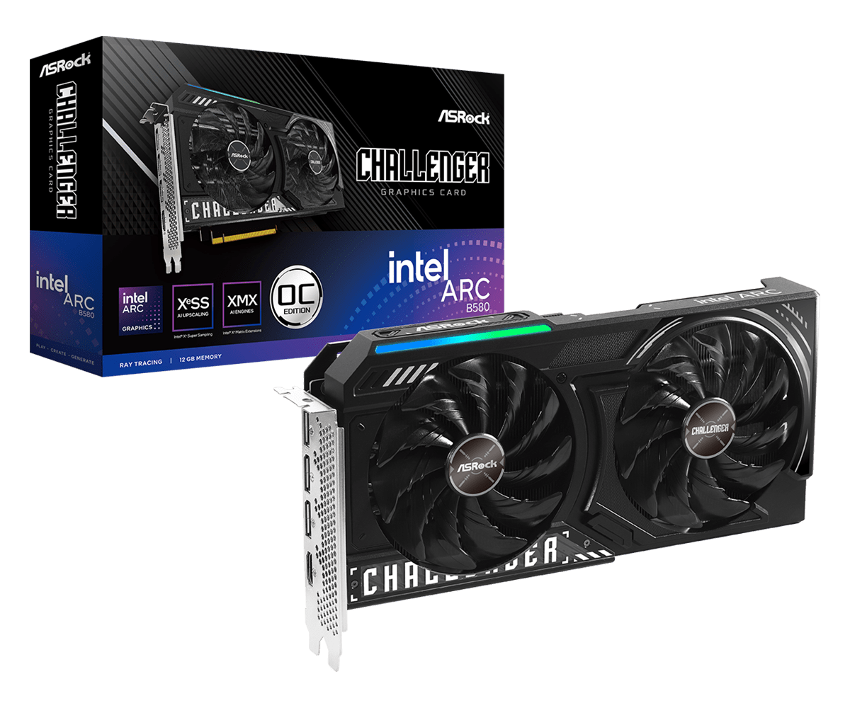c6417b27-27b8-443d-bdeb-c180521e7782 ASRock ARC B580 Challenger 12Go OC - B580/12Go/HDMI/DP – Image 1