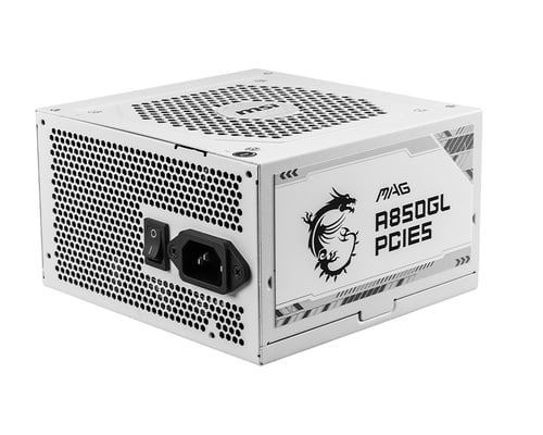 0ea205c6-26e3-488b-9341-960aaede3425 MSI ATX 850W - 80+ GOLD FM - MAG A850GL WHITE PCIE5 – Image 1