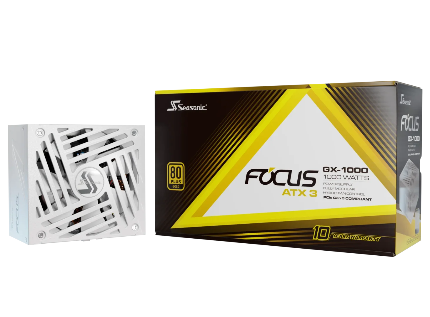 2ecc22c3-8423-470c-9e54-a605ee4375eb Seasonic FOCUS GX-1000 ATX 3 (2024) - Blanc – Image 1
