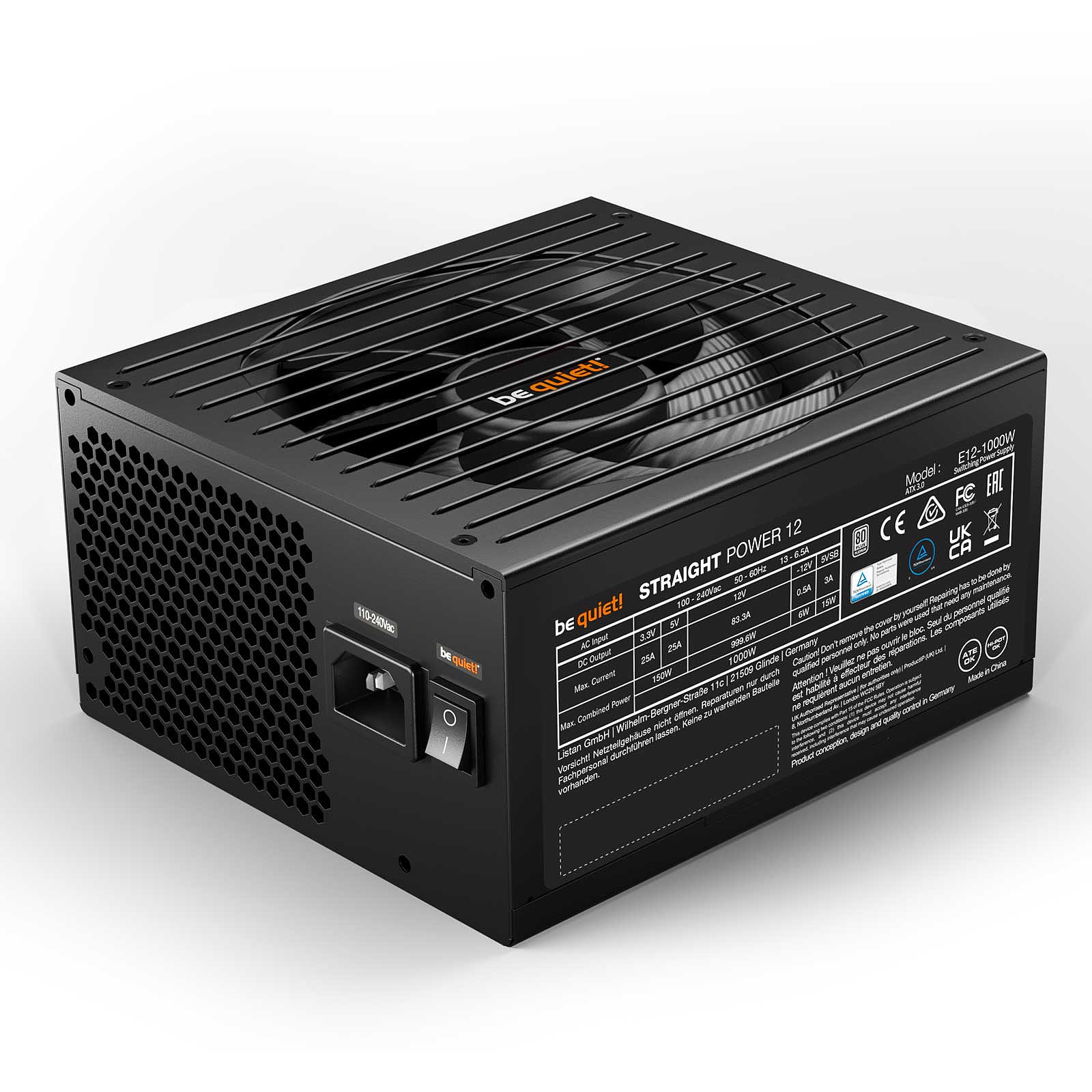 7875ffbb-538e-444f-98a1-b88803abf0c9 be quiet! Straight Power 12 1000W 80PLUS Platinum – Image 1
