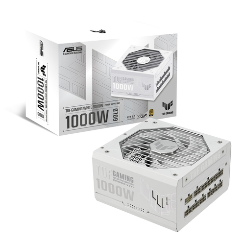 d732487d-ac0a-4652-92da-a596624abf52 Asus ATX 1000W - 80+ GOLD - TUF GAMING 1000W White – Image 1