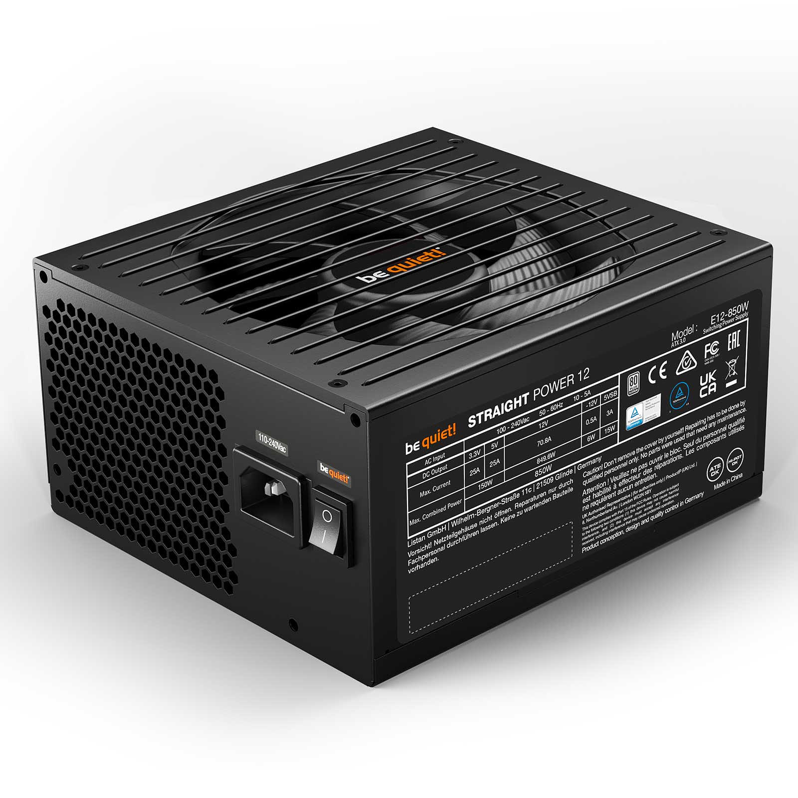 f79f72c4-2bc6-40ca-922d-bf6a39adb04c be quiet! Straight Power 12 850W 80PLUS Platinum – Image 1