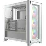 Corsair iCUE 4000X RGB Tempered Glass (Blanc)