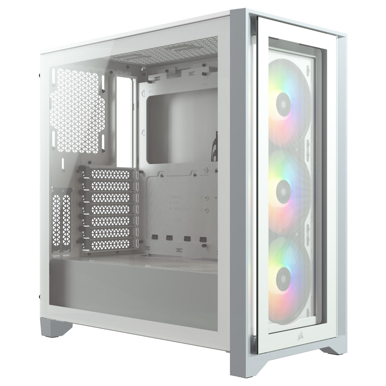 023a2a81-6051-447a-ac08-2c09d4c27538 Corsair iCUE 4000X RGB Tempered Glass (Blanc) – Image 1