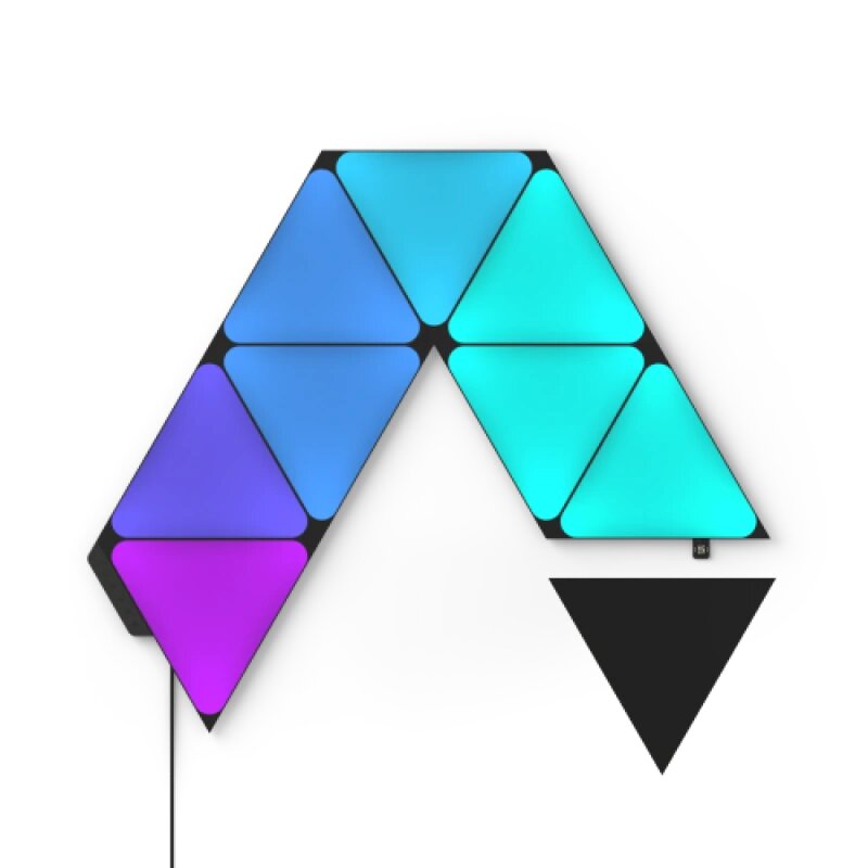 3e3777ac-a8ac-4e79-8796-2e6722a0a079 Nanoleaf Shapes Black Triangles Starter Kit (9 pièces) – Image 1