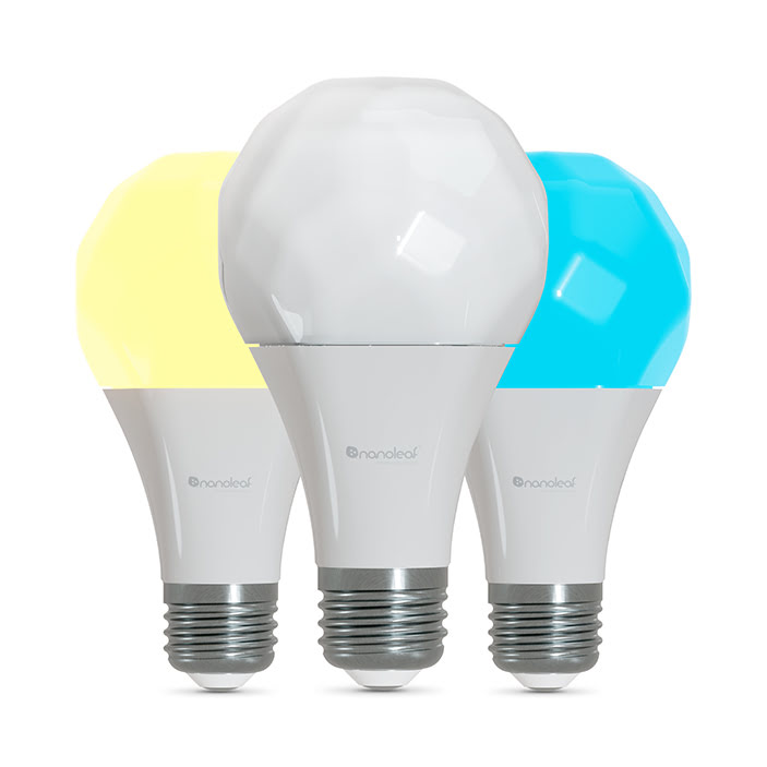 49208f3f-e139-4a56-ab07-bf48c2846c41 Nanoleaf Essentials A60 E27 Smart Bulb x3 – Image 1
