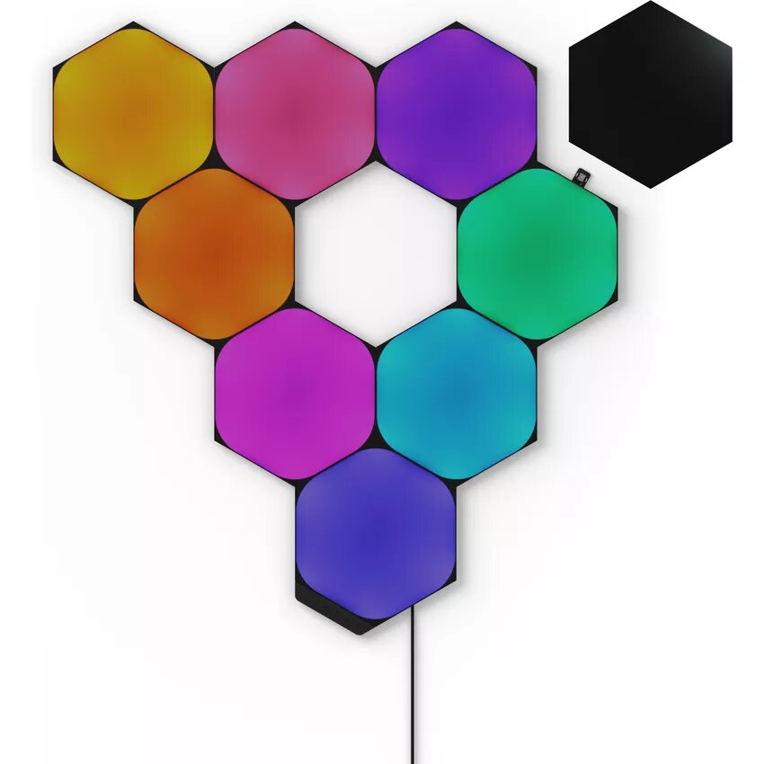 aec96e12-8af3-446d-a14b-3f32db879baa Nanoleaf Shapes Limited Edition Ultra Black Hexagons Starter Kit (9 pièces) – Image 1