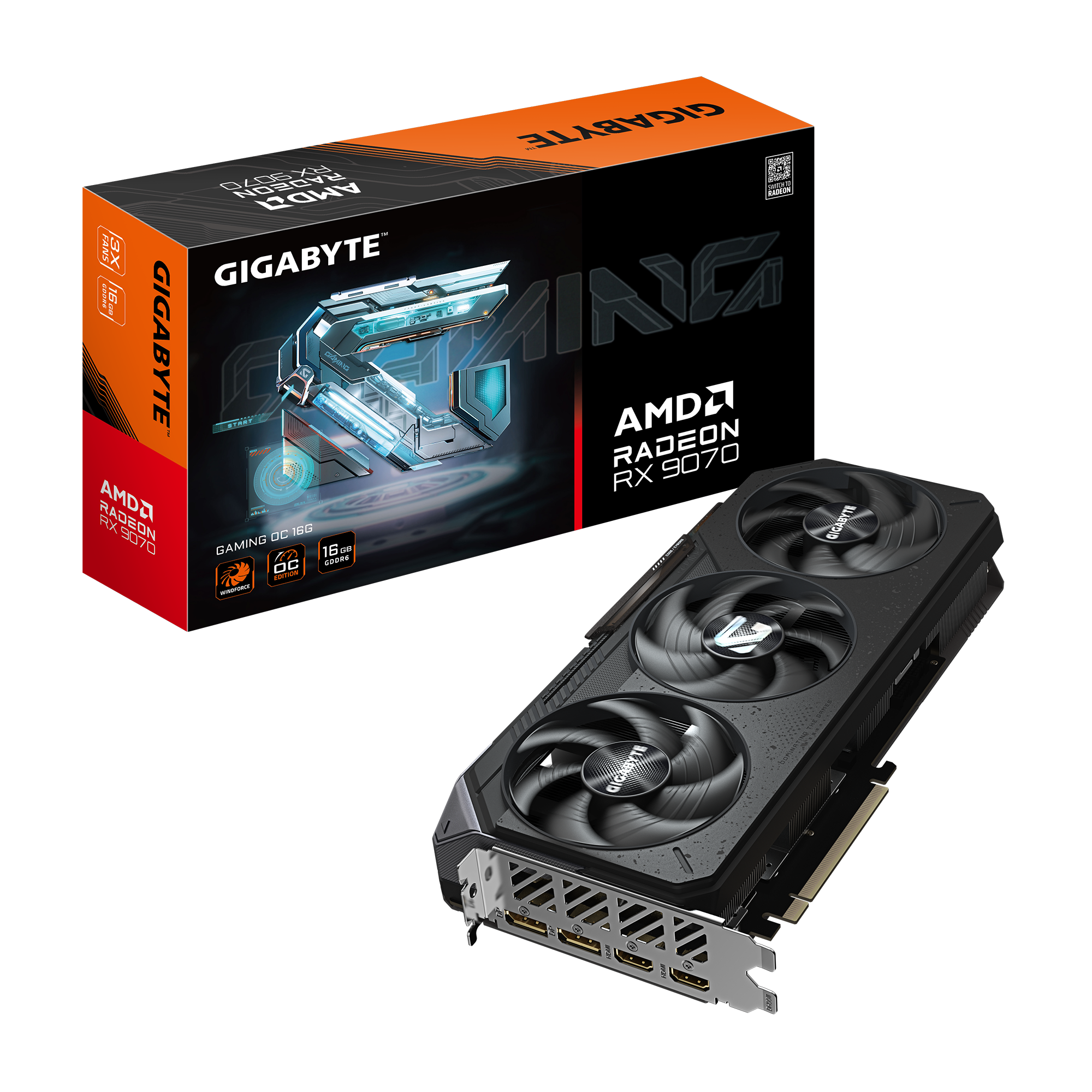 0341e60f-7e2b-4b4c-8765-8882b704160c Gigabyte Radeon RX 9070 GAMING OC 16G – Image 1