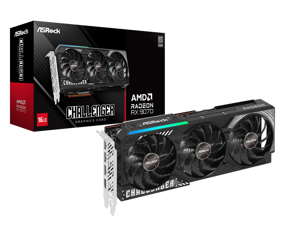 d580ac29-f940-4f5c-9f4f-dfd8ec2c1459 ASRock AMD Radeon RX 9070 Challenger 16GB – Image 1