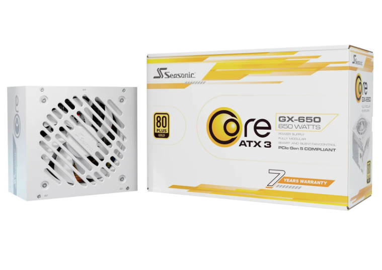 46e3e1ed-58b5-48cf-9cde-e859d2080fea Seasonic ATX 650W - 80+ Gold - Core GX-650V2 Blanc – Image 1