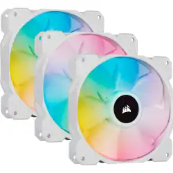 Corsair SP120 RGB ELITE Triple Pack Blanc + Ligthing Node CORE