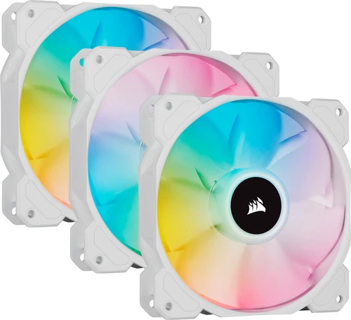 ba4d5d2a-f152-434d-b7ae-f6de43f0600b Corsair SP120 RGB ELITE Triple Pack Blanc + Ligthing Node CORE – Image 1