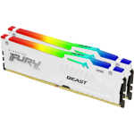 Kingston FURY Beast RGB 32 Go (2 x 16 Go) DDR5 6000 MHz CL36 - Blanc