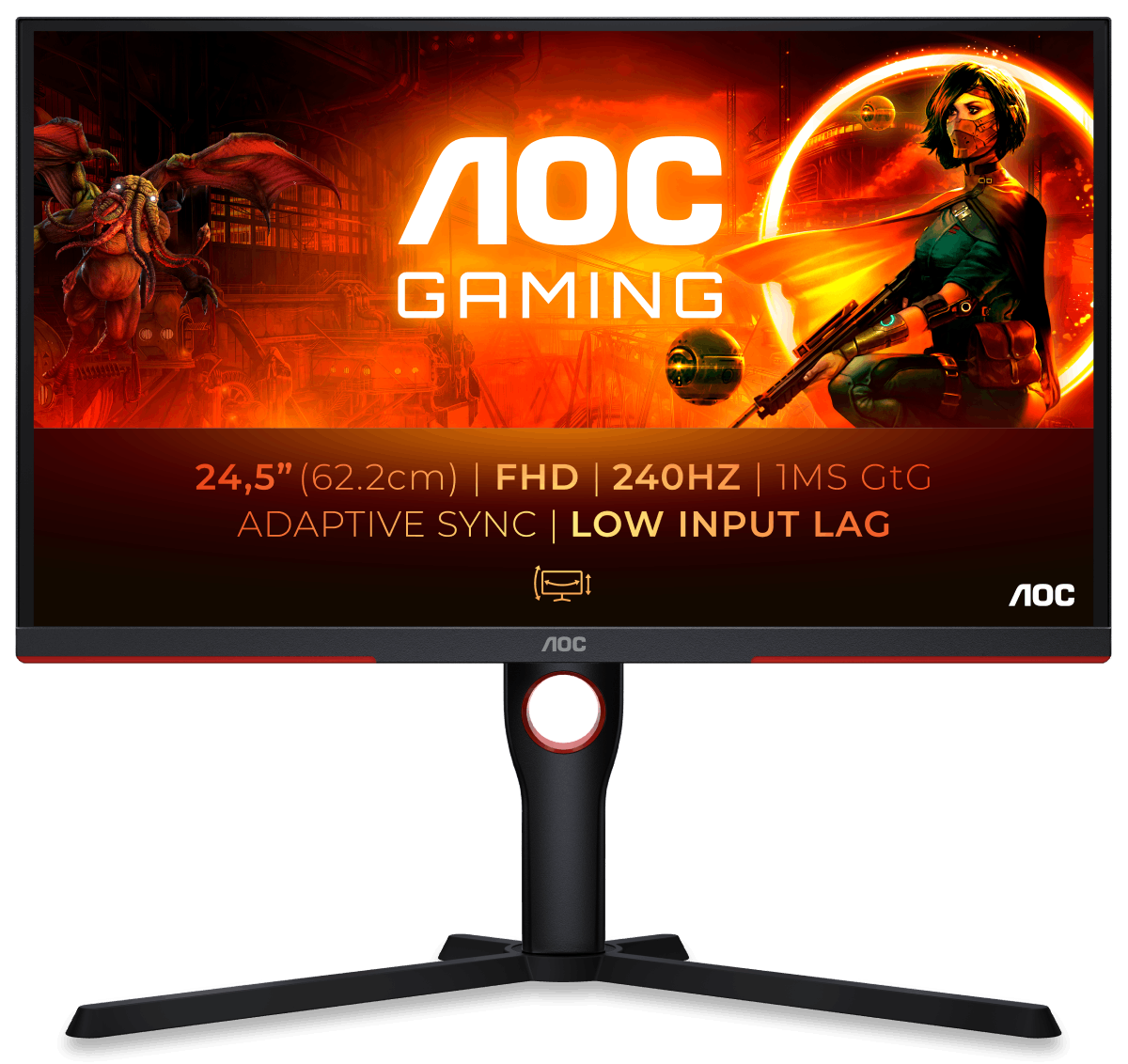 50390c40-78f4-4839-a63b-67eb6f80f293 AOC 24.5" LED - 25G3ZM/BK – Image 1