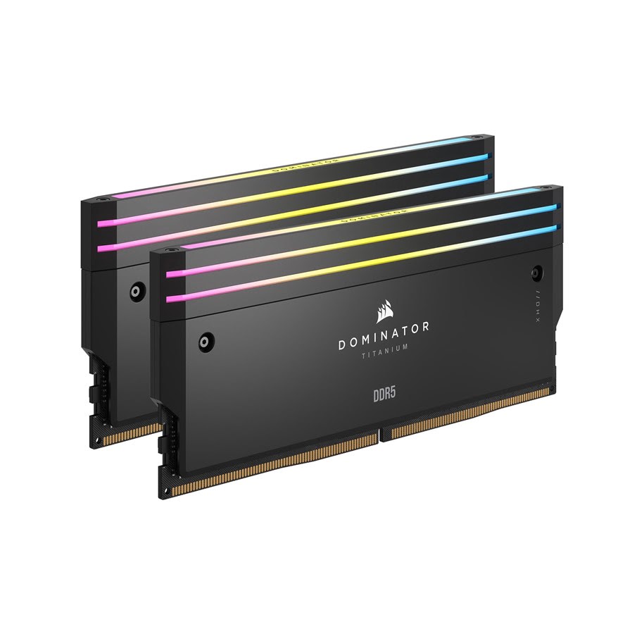69155783-f2d0-48f2-9ddf-0f51ed57fa79 Corsair Dominator Titanium DDR5 RGB 32 Go (2 x 16 Go) 6000 MHz CL30 - Noir – Image 1