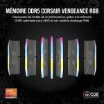 Corsair Vengeance RGB DDR5 32 Go (2 x 16 Go) 6000 MHz CL38 1.35V - Noir – Image 3