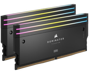 a630f029-ffcd-491f-9d82-e3184a8e8cd8 Corsair Dominator Titanium DDR5 RGB 64 Go (2 x 32 Go) 6400 MHz CL32 - Noir – Image 1