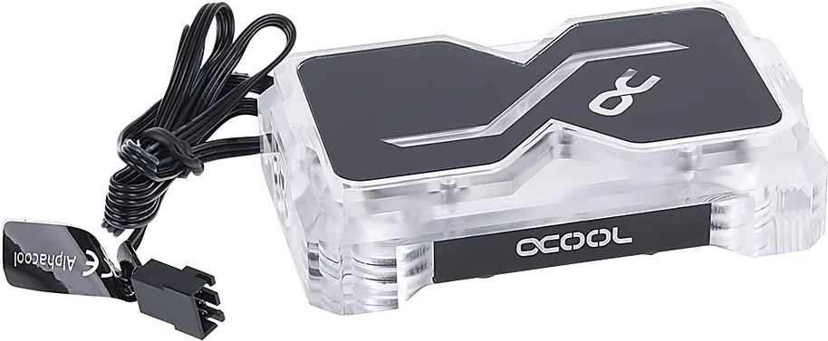 cdb08f44-f7af-45d2-a475-5f45ea6989d4 Alphacool GPX SLI Connector Dual - Acryl - Addressable RGB – Image 1