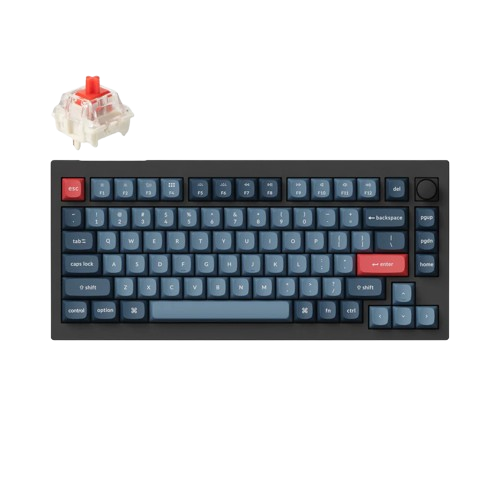 e997b755-d53f-4958-9c04-cf09e9f3e337 Keychron V1 Max Wireless Knob - Noir - Gateron Jupiter Rouge – Image 1