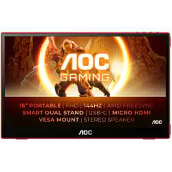 AOC 16G3 - Ecran transportable 15.6" FHD IPS 144Hz USB-C
