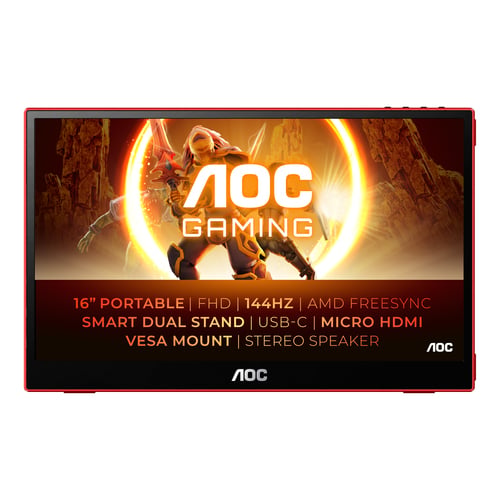 ecd53dcb-22c5-4f4a-a761-3dee7c57de1f AOC 16G3 - Ecran transportable 15.6" FHD IPS 144Hz USB-C – Image 1