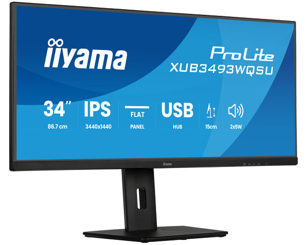 080542c4-0657-4410-a049-793f400585c1 iiyama 34" LED - ProLite XUB3493WQSU-B6 – Image 1