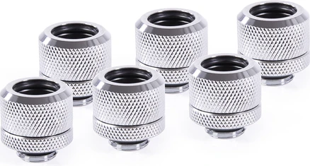 24efb0e0-d865-4527-ba5d-c58f55e8ad91 Alphacool Pack de 6 Fitting pour Tube rigide Argent 14mm – Image 1
