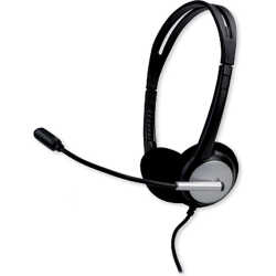 MCL Casque stéréo filaire avec micro et contrôle du volume - USB